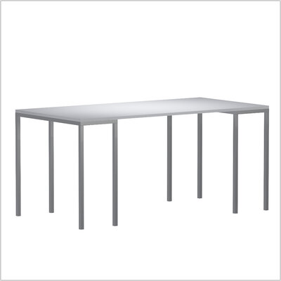 NewYork steel sitztisch 160 x 80 weiß V2 schraeg